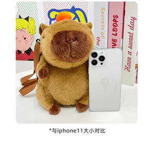 Популярные рюкзаки Capybara, плюшевые игрушки, милые мягкие детские креативные плюшевые сумки Capybara - Product Image 2