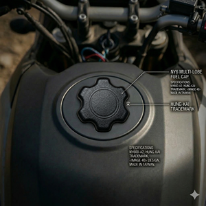 Bouchon de réservoir de carburant multi-lames en plastique noir, couvercle d'étanchéité étanche pour scooter et moto - Product Image 1