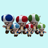 Vente en gros de jouets en peluche Super Mario de 4 à 8 pouces, porte-clés en peluche créatifs, poupées pour machines à griffes, cadeaux d'anniversaire pour enfants