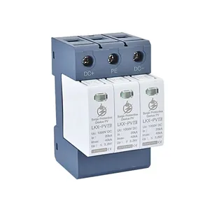 High Quality Lightning Protection Device Spd-pv Dc Lightning Arrester Monitoring System 40 20 T2 Us 3 Surge Protector Spd 3p