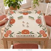 Tapis de Mahjong en caoutchouc Yugaland pour enfants, anti-bruit, antidérapant, inodore, lavable, 31,5 pouces, 3 mm, pour salle de Mahjong