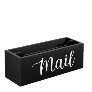 <b>Wooden</b> Mail Organizer Rectangle Standing Type Office <b>Desk</b> Storage Box With Adjustable Space For Letters Cards And Office - Product Image 3