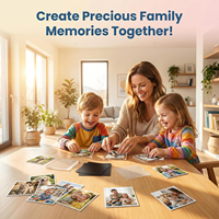 Aimant photo personnalisé en acrylique transparent carré pour réfrigérateur de cuisine, cadeau scolaire ou artisanal