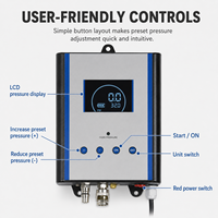 Digital Tyre Inflation System Portable 100psi Tire Monitor Metal Construction Automatic Shut LCD Display Emergency Light CE