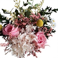 Bouquet de fleurs séchées d'eucalyptus rose, arrangement floral artificiel, décoration de table pour la maison et les mariages