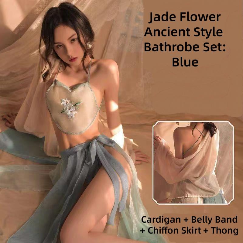 Jade Flower Blue Set
