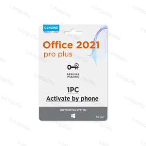 Office 2021 Profissional Plus Chave de Varejo 1 peça por telefone Ativação OFF 2021 Pro Plus Licença Digital