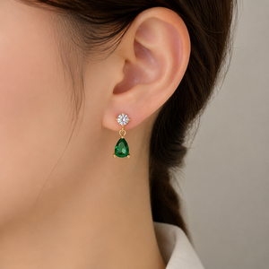 Piccoli Orecchini a Goccia in Cristallo per Donne, Accessori Minimalisti ed Eleganti per Uso Quotidiano e Feste - Product Image 3
