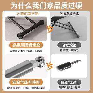 โต๊ะกาแฟปรับระดับได้พร้อมพื้นผิวไม้แบบยกได้ พับเก็บได้สำหรับอพาร์ทเมนต์ขนาดเล็ก ปลอดภัยสำหรับเด็ก สีวอลนัทสีดำสวยหรู - Product Image 5