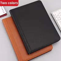 Carpeta Multifuncional con Cierre para Documentos de Oficina A4 y Carpeta de Tres Anillas con Almacenamiento de Cuero PU y Logotipo Personalizable