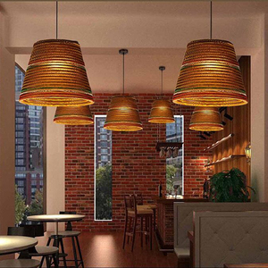 Lámpara colgante LED moderna para oficina en casa, diseño de FAROL DE ARTE Vintage, papel corrugado con Base E26 para diseño de sala de estar de restaurante - Product Image 6