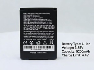 Batterie rechargeable pour scanner de codes-barres <span class=keywords><strong>Cowon</strong></span> 3.85V 5200mAh, pochette Li-polymère noire en stock - Product Image 4