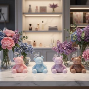 Bear-Shaped Soy Wax Scented <b>Candle</b> for Birthday Wedding Holiday Parties - Home Decoration Ornament - Product Image 3