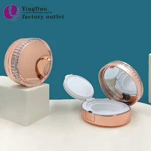 Bán Buôn Rose Gold Đệm Không Khí Hộp 15G Nhỏ Gọn Container BBCC Kem Đệm Container Cho Mỹ Phẩm