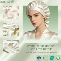 Bonnet en soie de mûrier 100% froissé avec logo imprimé personnalisé, turban en soie pure, bonnet de nuit pour femmes