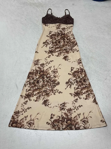 Vestido Camisero Vintage Elegante con Encaje, Estampado Floral y Tirantes Finos para Mujer, Ropa de Fiesta y Club para Verano - Product Image 2