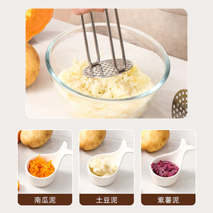 Écrase-pommes en acier inoxydable 304, écrase-pommes domestique, cuillère écrase-pommes pour aliments pour bébés, écrase-pommes - Product Image 4