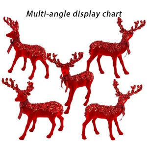 Bán Buôn Độ Bền Cao Màu Đỏ Nhựa Sequin Tuần Lộc Hình Mặt Dây Chuyền Giáng Sinh Trang Trí Xmas Tree Tuần Lộc Đảng Trang Trí - Product Image 6