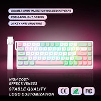 Teclado Gaming Tri-Modo de 68 Teclas RGB con Montaje Gasket Intercambiable en Caliente, 2.4G USB-C para PC Gaming - Proveedor Mayorista