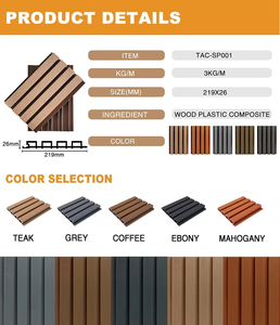 Revestimiento de Pared Exterior WPC Directo de Fábrica, Panel de Pared Compuesto de Madera y Plástico Resistente al Agua para Exteriores - Product Image 3