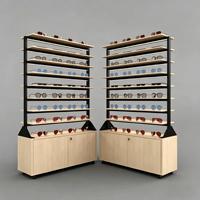 Vitrine optique professionnelle en verre éclairée par LED pour magasin d'optique, présentoir sur mesure, vitrine en verre personnalisée pour magasin d'optique