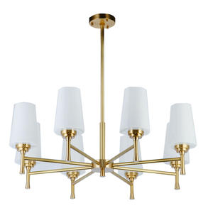 Lampe en verre de cuivre de style moderne, lustre d'hôtel de villa de maison de chine, usine de fabrication avec éclairage en laiton de prix direct - Product Image 4