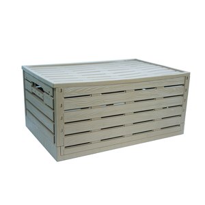 Wood Collapsible Crate Stackable Folding Transport Plastic Moving Crate Fruit Basket