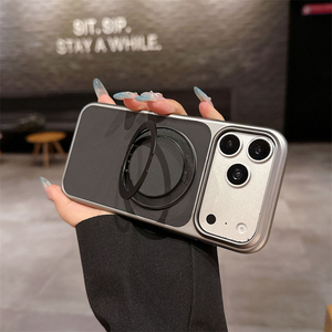 2 in 1 leather skin hybrid <b>phone</b> case for iphone 16 pro max <b>phone</b> tech woven case with magnetic <b>ring</b> - Product Image 6