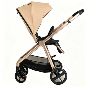 Poussette pour bébé de 0 à 4 ans, personnalisée, en <span class=keywords><strong>tissu</strong></span> de <span class=keywords><strong>lin</strong></span> 300D et <span class=keywords><strong>tissu</strong></span> Oxford 600D coloré, avec cadre poli. - Product Image 4