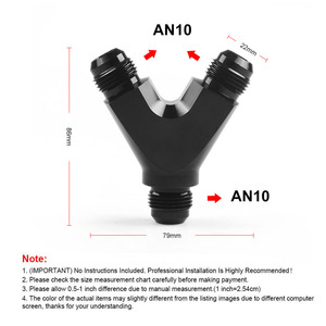 Conectores Automotrices, Adaptador de Tubería de Aceite Tipo Y de 3 Vías, Adaptador de Enfriamiento de Aceite 3 en 1 AN6/AN10 para Modificación de Automóviles - Product Image 5