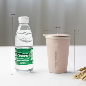 Offre Spéciale gobelet réutilisable écologique Portable tasse de voyage minimaliste personnalisée pour café retour école paille de blé tasse puissante - Product Image 5