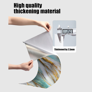 Adesivo Murale in PVC Effetto Marmo Dorato Stile Moderno Impermeabile e Antimacchia Autoadesivo <span class=keywords><strong>per</strong></span> Decorazione <span class=keywords><strong>Casa</strong></span> - Product Image 4