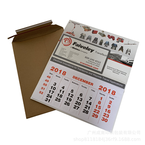 <span class=keywords><strong>Calendario</strong></span> da Parete Personalizzato con Rilegatura a Pettine, Stampa Offset su Carta, Vista 3 Mesi, Pieghevole - Product Image 4
