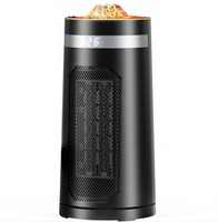Chauffage d'appoint en céramique PTC avec humidificateur et télécommande, flamme 3D simulée, chauffage électrique de bureau pour la maison et le bureau