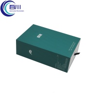 Caja de Regalo de Cartón Duro Verde de Alta Calidad con Cajón, Impresión de Logotipo y Tamaño Personalizados, Caja de Empaque para Regalos de Aceite, Frascos o Botellas de Cosméticos
