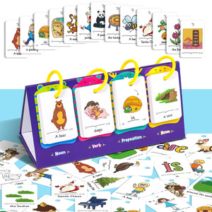 Kindergarten Classroom 80 Palabras Frases Tarjetas Venta CALIENTE Niños Iluminación Juguete Sentencia Construcción Flip <span class=keywords><strong>Chart</strong></span> - Product Image 1