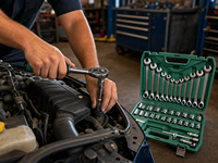 Kit d'outils à main multifonctionnel de 37 pièces pour réparation automobile et domestique, avec clé à cliquet et douilles
