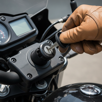 Contacteur d'allumage universel avec clé pour moto, buggy, véhicule tout-terrain, 5 fils, étanche, démarrage