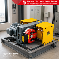 Machine de traction d'ascenseur à engrenages hélicoïdaux compacte et moderne avec moteur à aimant permanent pour ascenseurs de villas, hôtels, appartements et maisons