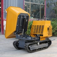 Raupendumper für Bauunternehmer, Vermietungsflotte, Baustellenräumung, Bodenentfernung, Mini-Raupenkipper mit Hydraulischer Kippfunktion