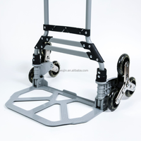 100kgs capacité de chargement roue triangulaire escalade escalier chariot à main nouveau chariot à main rétractable en aluminium