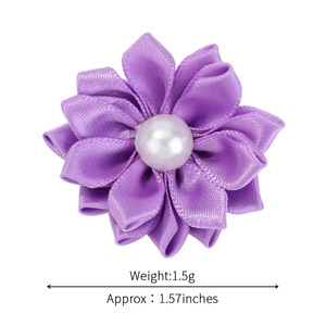 Para <span class=keywords><strong>Amazon</strong></span> New 1,6 inch Kids 'Flower Imitation Pearl Elastic Hair Band Cola <span class=keywords><strong>de</strong></span> caballo Hair Tie & Petal Hair Rope 4018 - Product Image 4