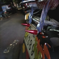 Vis de fixation colorées en aluminium pour plaques d'immatriculation de voitures, vélos et motos, vis M6 pour plaques d'immatriculation, ensemble de vis pour plaques de voiture
