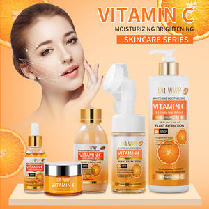 Toptan 5 Parça Özel Etiketli Yüz Serumu Kremi Yüz Temizleyici Losyon C Vitamini Cilt Bakım Seti - Product Image 2