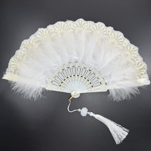 Phong cách mới Thổ Nhĩ Kỳ lông người hâm mộ ren gấp người hâm mộ cổ điển người hâm mộ cho khiêu vũ Sàn diễn & Chụp ảnh Cổ Tích lấy cảm hứng từ người hâm mộ lông - Product Image 1