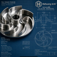 Services d'usinage du titane : Turbine de pompe chimique et connecteur d'électrode d'électrolyseur sur mesure selon plans