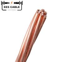 Fil de terre toronné en cuivre nu 4/0 AWG (HDBC) pour la mise à la terre de la distribution électrique, norme ASTM B8/B174