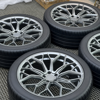 Jantes forgées de performance à rayons en Y fendus HE1 de 18, 19, 20, 21, 22 pouces, finition Gunmetal, concaves profondes pour Audi RS3 RS4 RS5 RS6 RS7