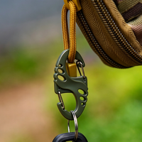 Klip Gantungan Kunci Carabiner - Pengait Plastik untuk Tali Paracord, Cincin Kunci untuk Kerajinan DIY Luar Ruangan