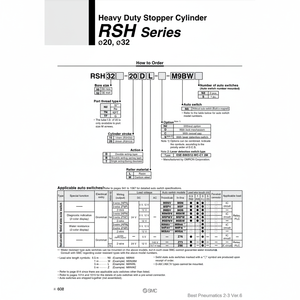 Piezas neumáticas del cilindro del tope de SMC Pneumatics Heavy Duty - Product Image 1